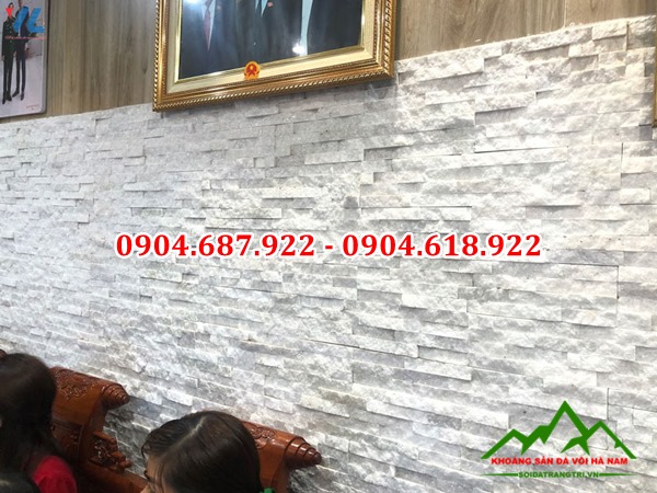 Đá ghép trắng ốp tường