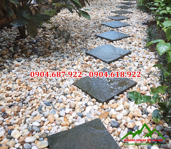 sỏi biển trang trí sân vườn