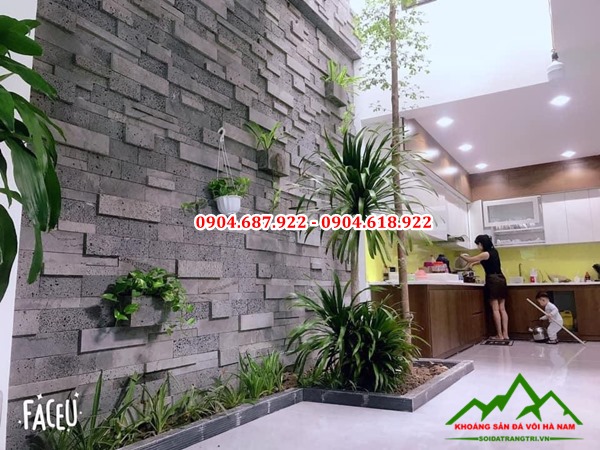 ốp tường trang trí bằng đá ong