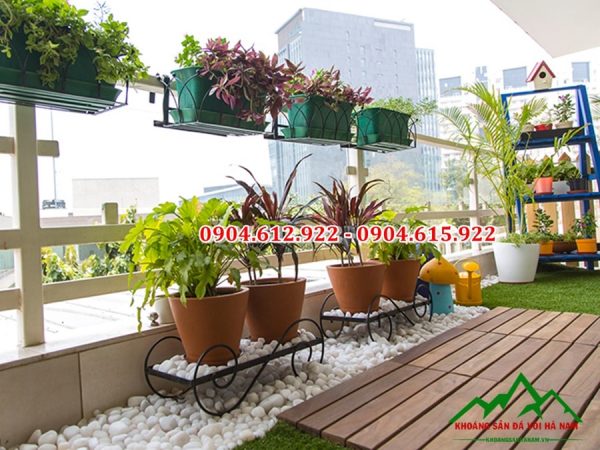 báo giá sỏi trang trí ban công tại hà nội