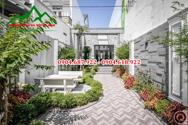 đá ong xám lát nền