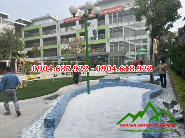 Cát trắng sân chơi trẻ em tại Hà Nội