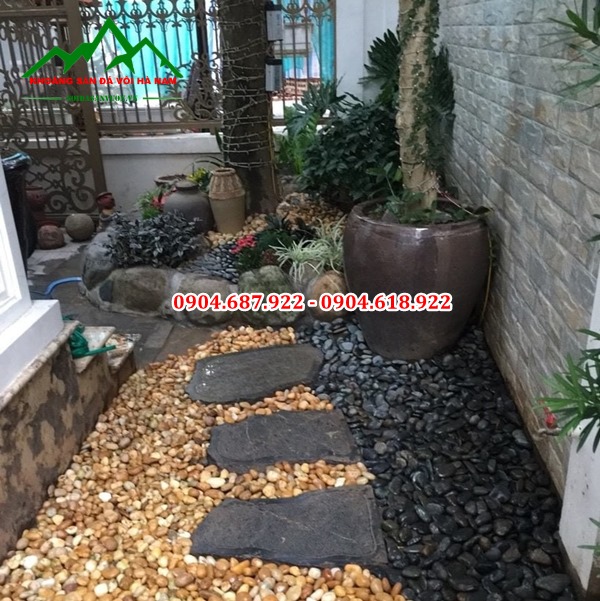 sỏi đá trang trí sân vườn