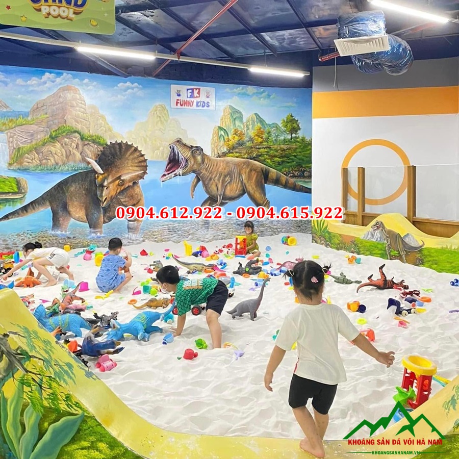 báo giá cát trắng tự nhiên làm sân chơi trẻ em