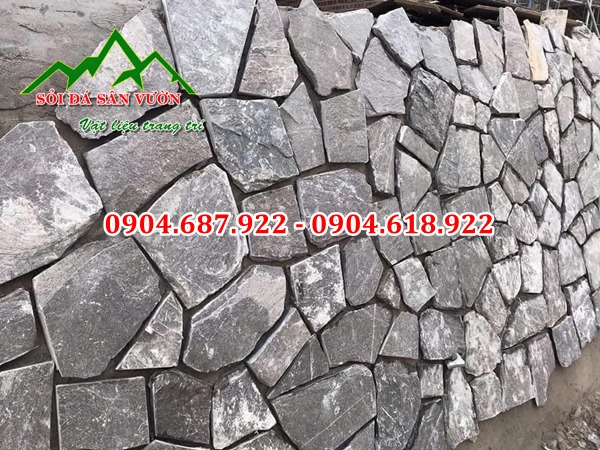 đá rối đen ốp tường