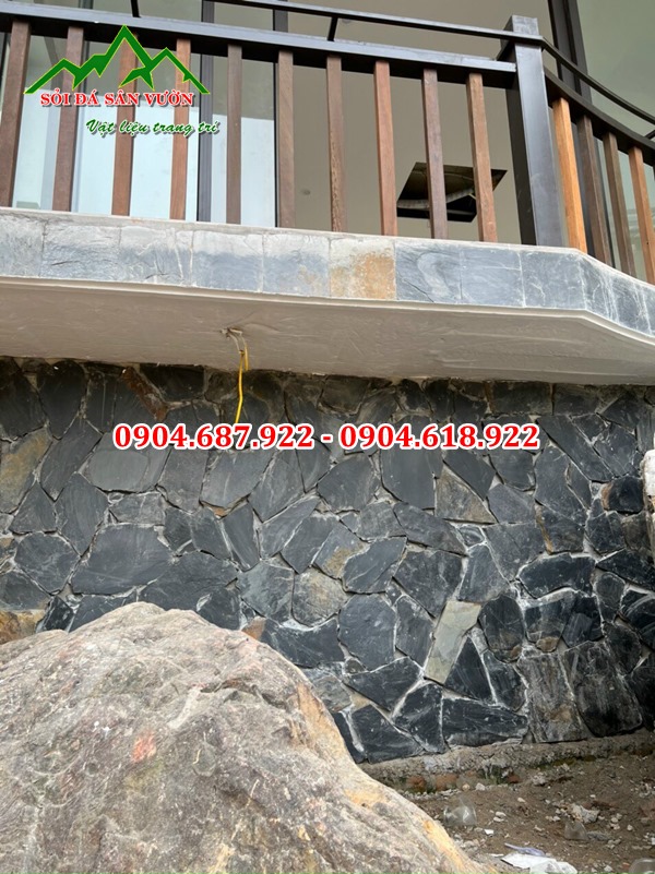 Đá rối đen ốp tường giá rẻ