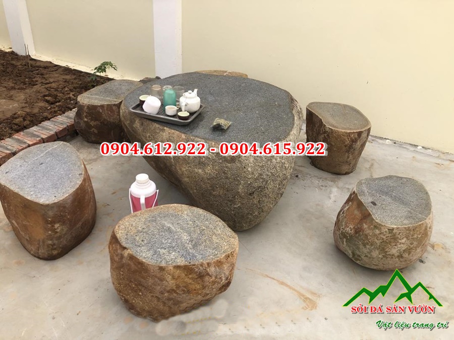 địa chỉ bán bàn ghế đá cuội tự nhiên