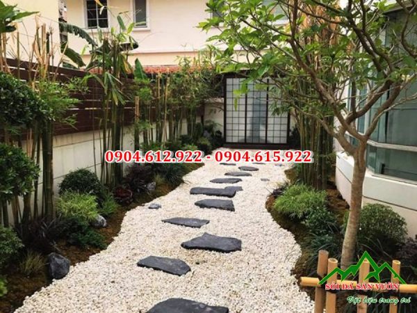 sỏi trang trí sân vườn nhật