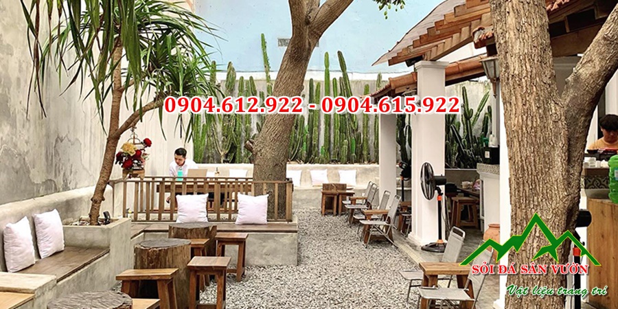 sỏi trang trí quán cafe đẹp