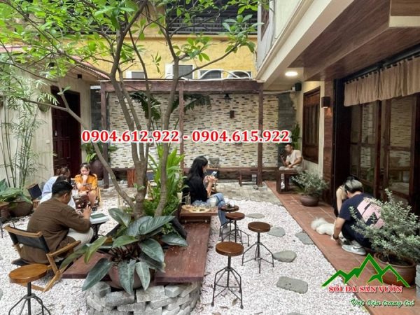 cung cấp sỏi trang trí và thi công rải sỏi cho các quán cafe