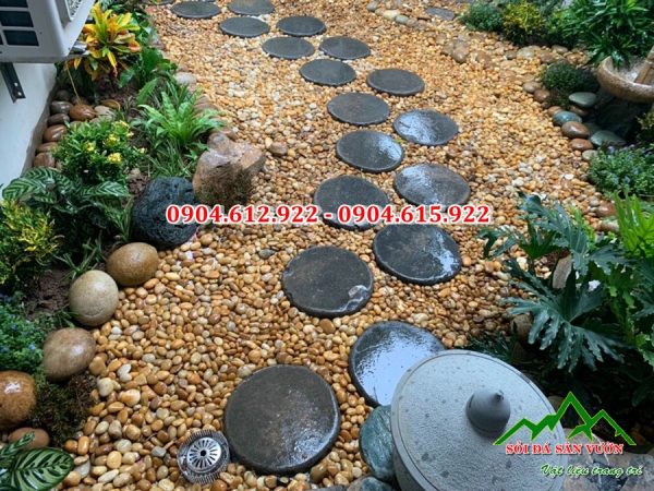 sỏi trang trí sân vườn