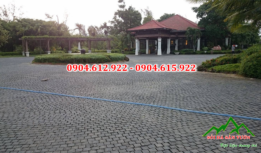 đá cubic lát sân vườn