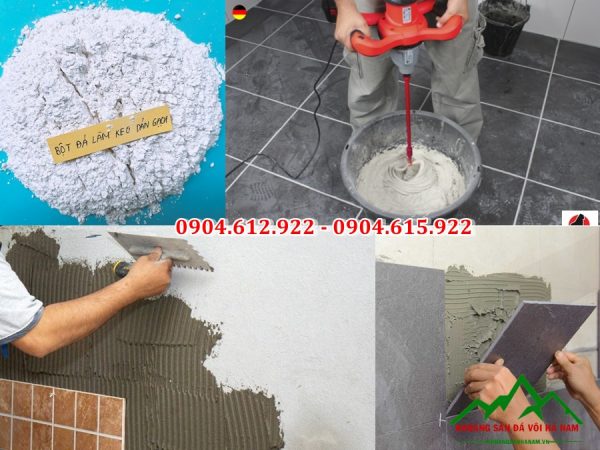 bột đá nguyên liệu phụ gia cho sản xuất keo dán gạch