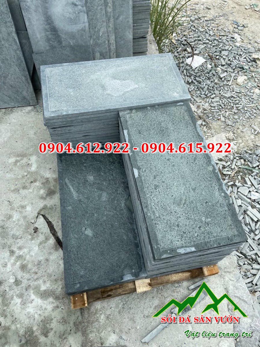 đá xanh rêu băm mặt bo viền