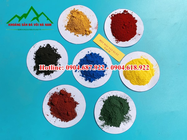 bán bột màu làm gạch vỉa hè