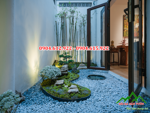 đơn vị thi công rải sỏi trang trí sân vườn