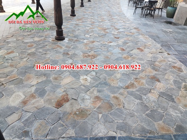 Đá rối lát vỉa hè, lối đi sân vườn