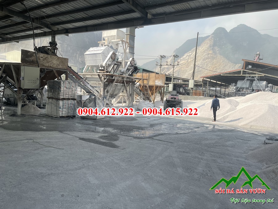 xưởng sản xuất sỏi quay
