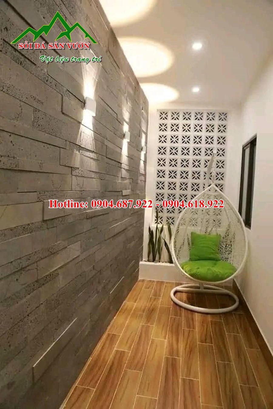 đá ong xám trang trí tiểu cảnh