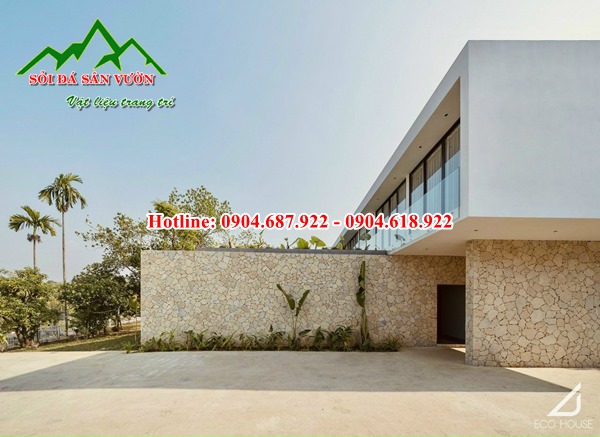 đá rối vàng tươi ốp tường