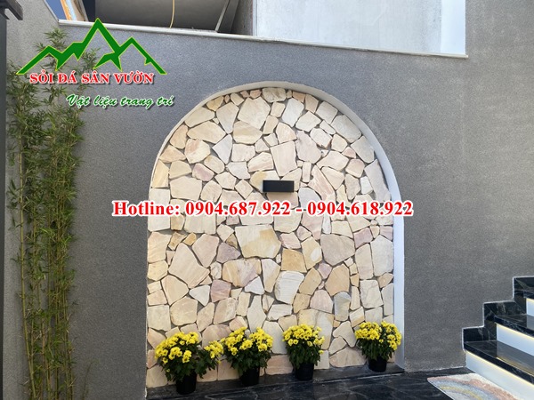 Đá rối vàng tươi ốp tường