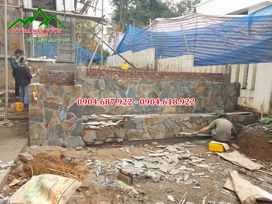 thi công ốp lát đá rối tự do