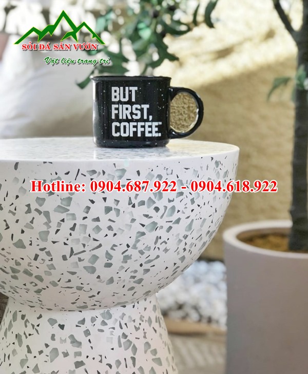 Xi măng trắng làm chậu hoa