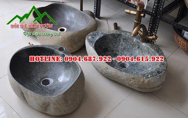 bán lavabo đá cuội tự nhiên