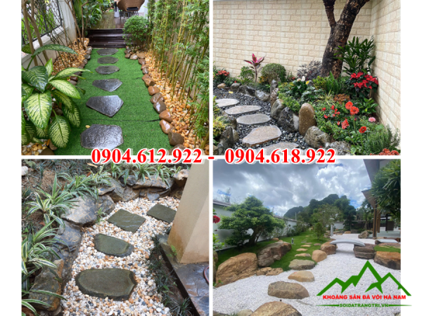 Sỏi đẹp trang trí sân vườn