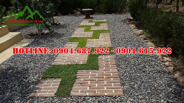 đá dăm trắng rải nền