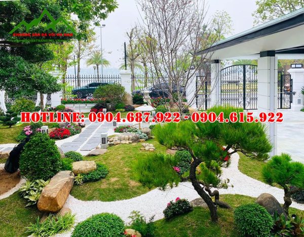 đá cuội đẹp trang trí sân vườn